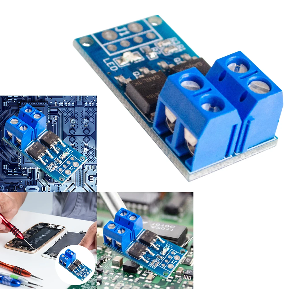 10-1pc 15A 400W MOSFET Trigger Switch Drive Module PWM Regulator Panel DC 5V-36V Electronic Switch Control Board for arduino