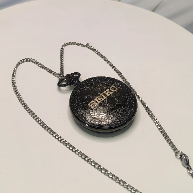 SEIKO Japan Famous Anime Quartz Movement Retro Pocket Watches Necklace Vintage Steampunk Pendant Clock Gift For Children student