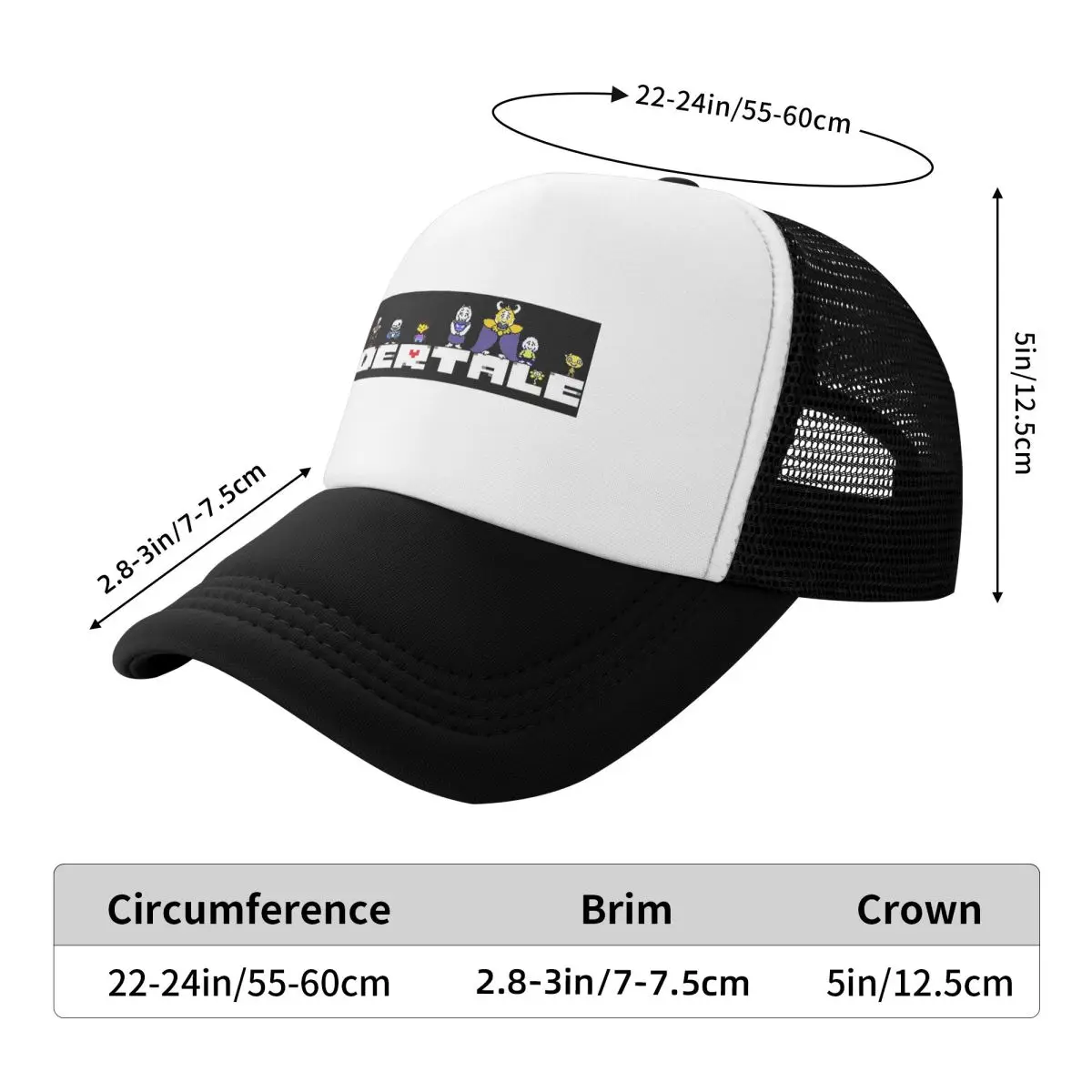 Graphic Video Game Undertale Monster Friend (3) Cap Casual Mesh Baseball Caps Adjustable Hat Hip Hop Summer Unisex Baseball Hats