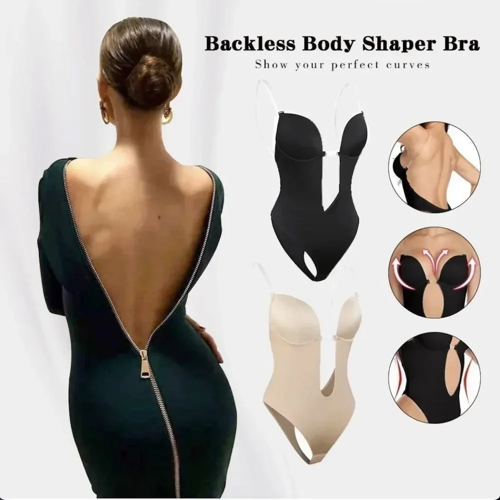 

Women's Invisible Underwear One-piece Shapewear Abdominal Body Corset Wedding Gown U Shape Backless Corset Deep V Evening Gown