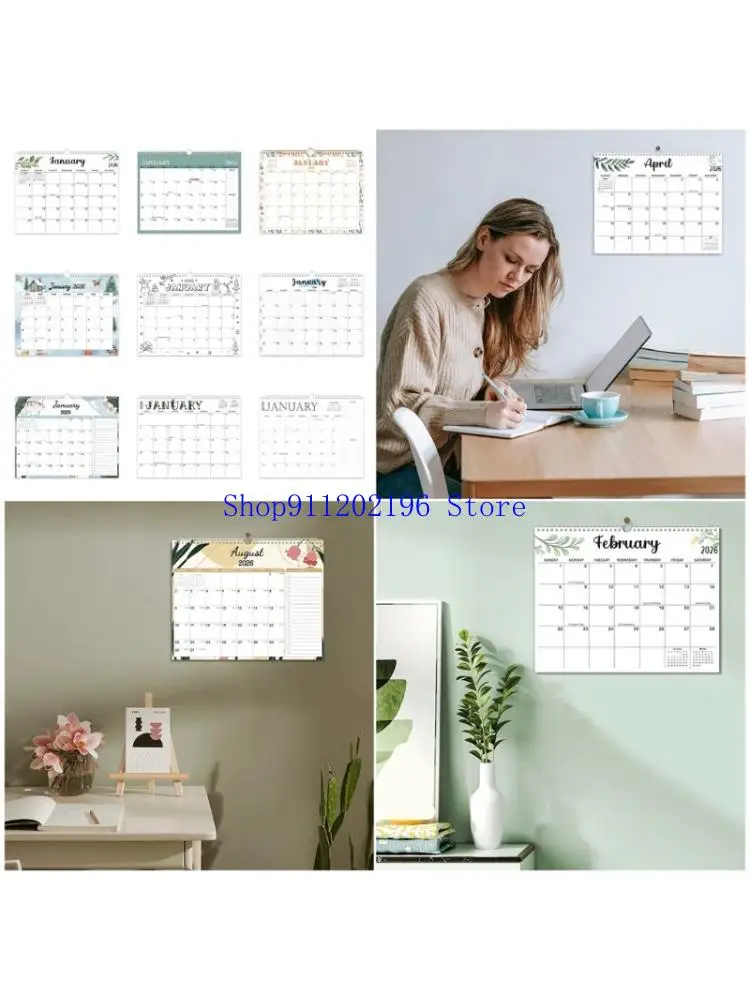 

P82A Настенный календарь-планировщик на 2026–2027 годы, 18 месяцев с января 2026 года по июнь 2027 года. Календарь с двойной для