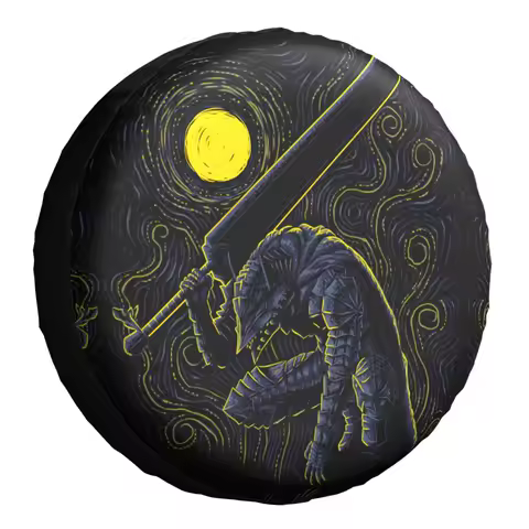 Custom Anime Berserk Guts Spare Tire Cover for Prado Pajero Jeep Monster Swordsman Griffith 4WD 4x4 RV Car Wheel Protector