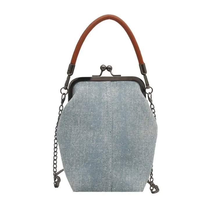 Neue 902-Denim-Tasche, Umhängetasche, Umhängetasche, Clutch, modisch, lässig, Pendler, literarische Handtasche
