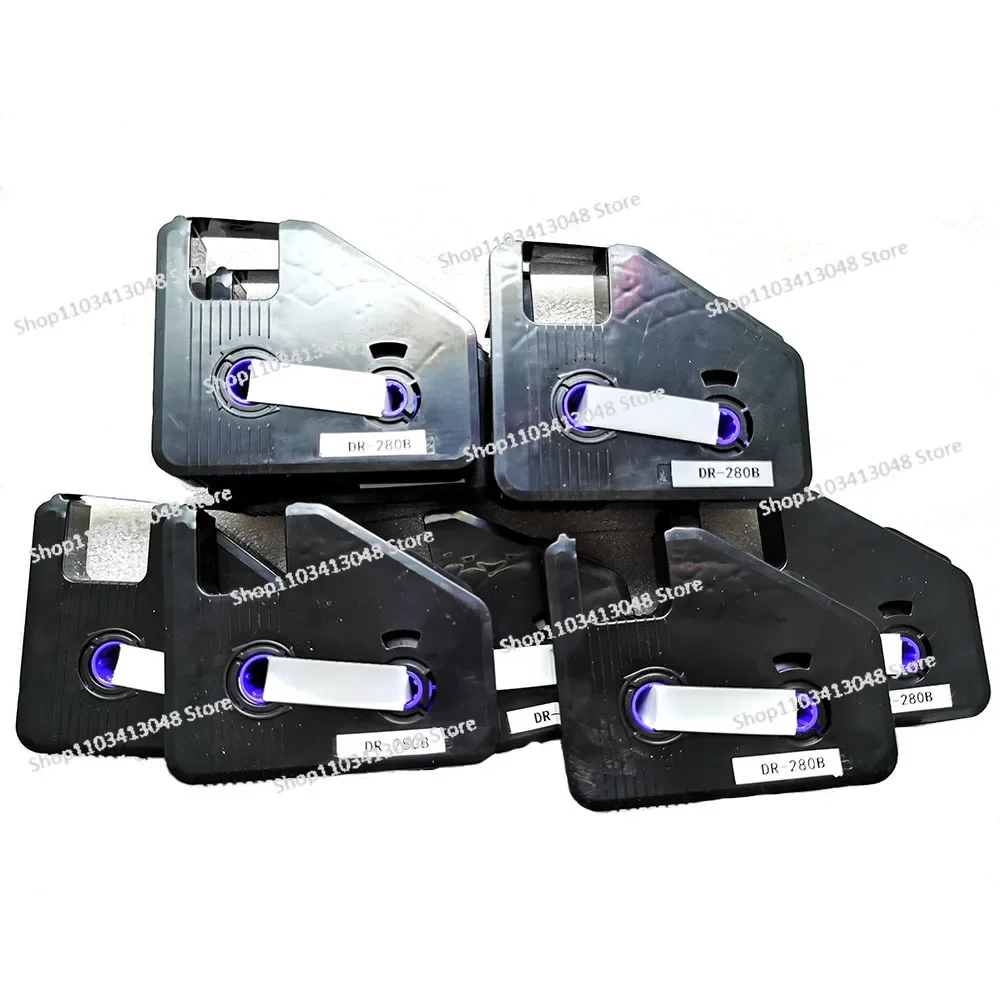 

5PCS Ink Ribbon Cassette DR-280B Black Typewriter Cartrid for C-280T Tube Pipe Cable ID Printer Electronic Lettering Machine