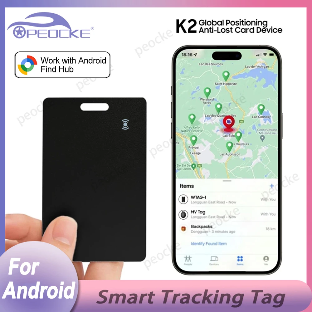 

Кошелек с защитой от потерь, ультратонкое местоположение GPS, работает с Google Find Hub Smart Tag, Bluetooth-трекер для беспроводной зарядки Android