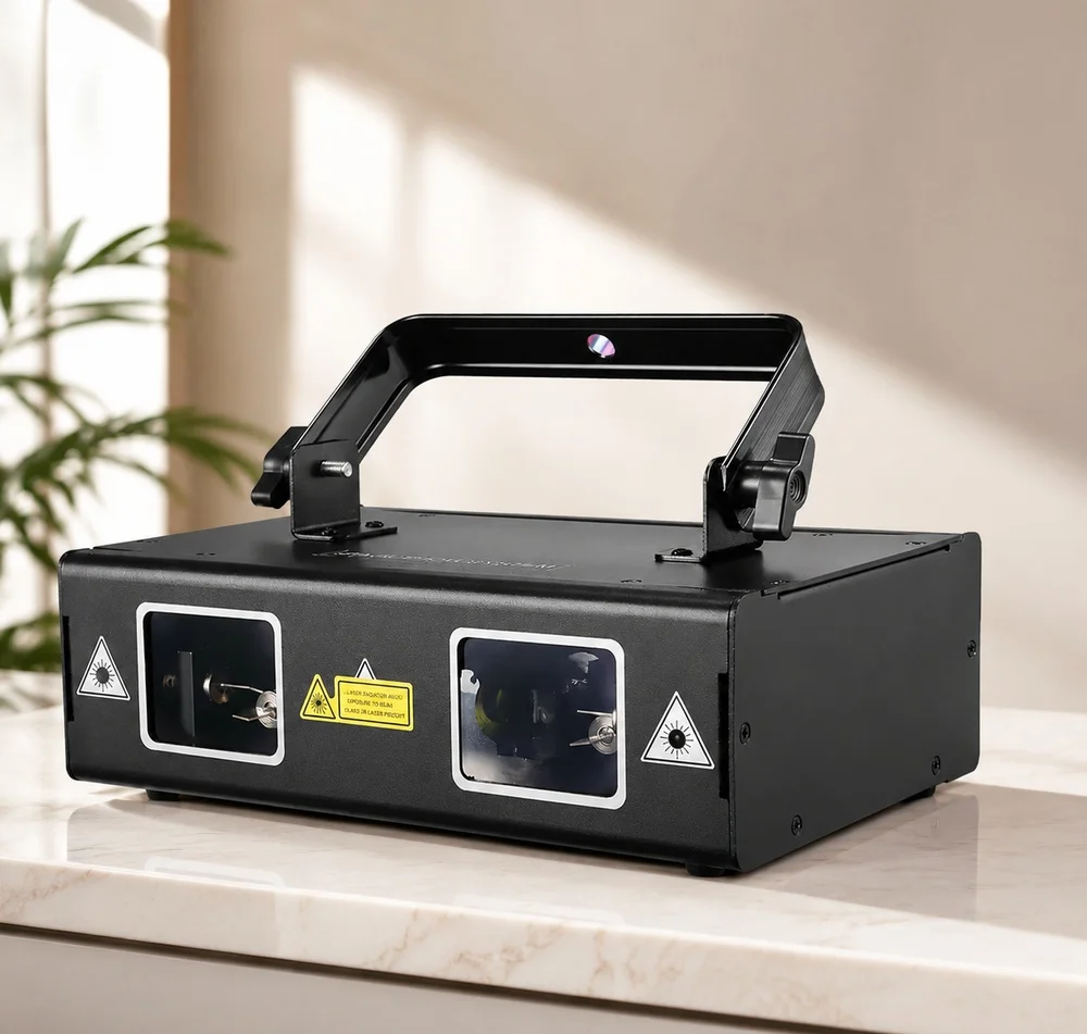 Animation Laser Light DJ Light, Stage Party Lazer 3D RGB Full Color with DMX512, Music Sound & Remote, Great for Club Party