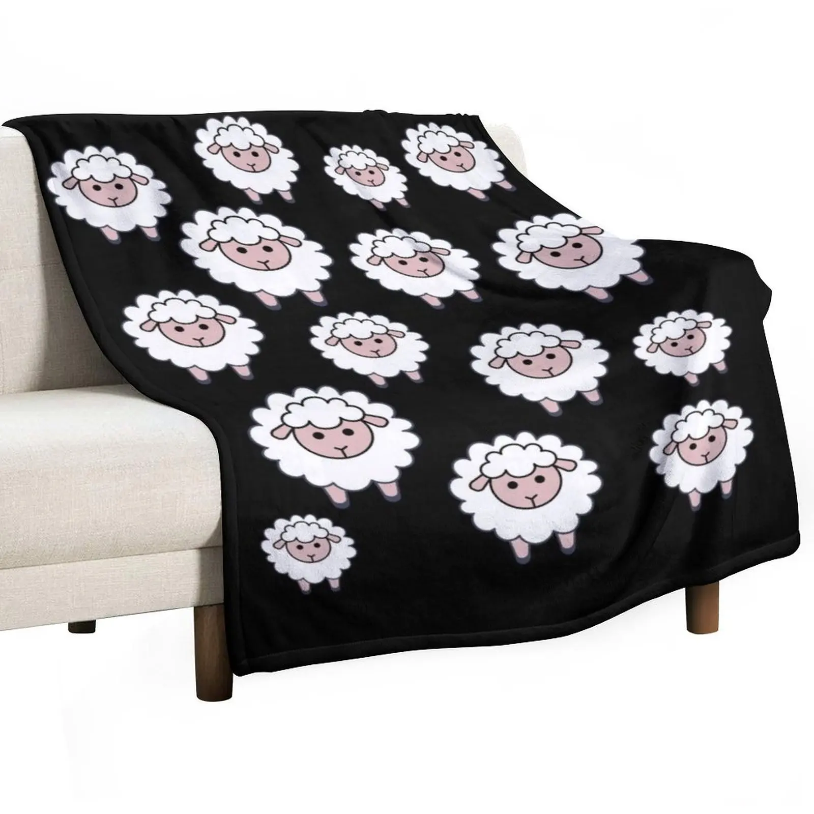 

A Big Sheep Gang A Sweet Herd Of Sheep Is Watching You I Love Sheep Throw Blanket Travel Beautifuls Hairys Blankets