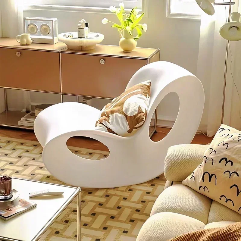 Mecedora nórdica ligera de lujo para exteriores, sillón perezoso creativo, silla de sala de estar con balcón Simple y moderna de ocio de alta gama