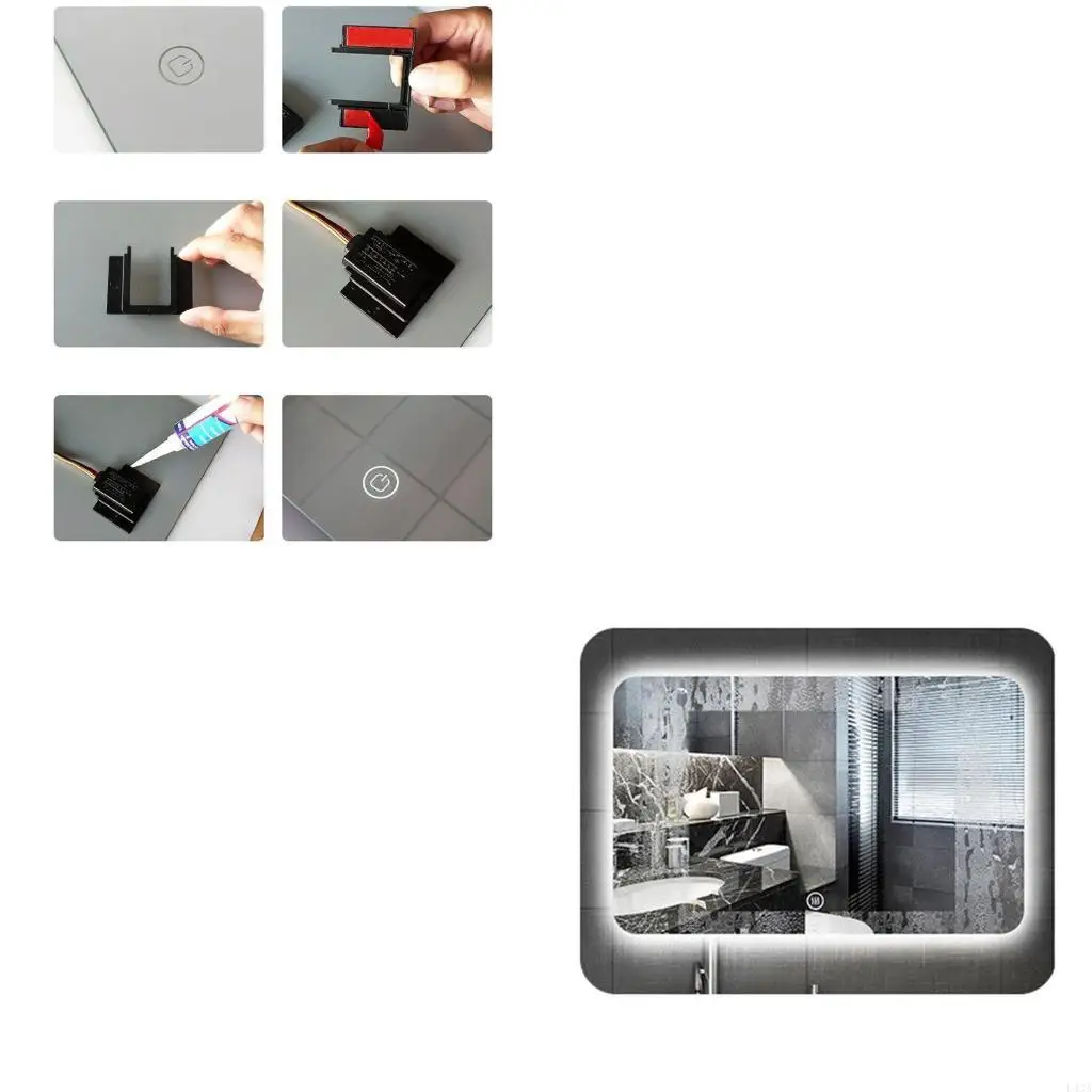 L43A Mirror for Touch Light Switch 300W Bathroom Glass Capacitance Modu