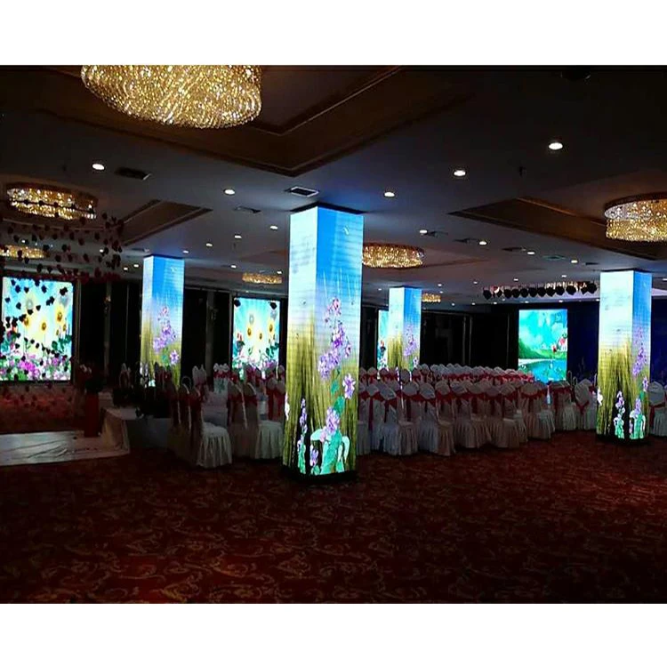 جودة عالية 4-الوجهين الزاوية اليمنى SMD شاشة عرض LED داخلية عمود شاشة LED #6