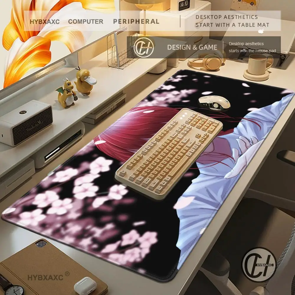 Chainsaw Man MousePad Large Hayakawa Aki Mouse Pad Rubber Keyboard Mouse Mats Gamer XXL DeskMat Anime Gaming Accessories for LOL