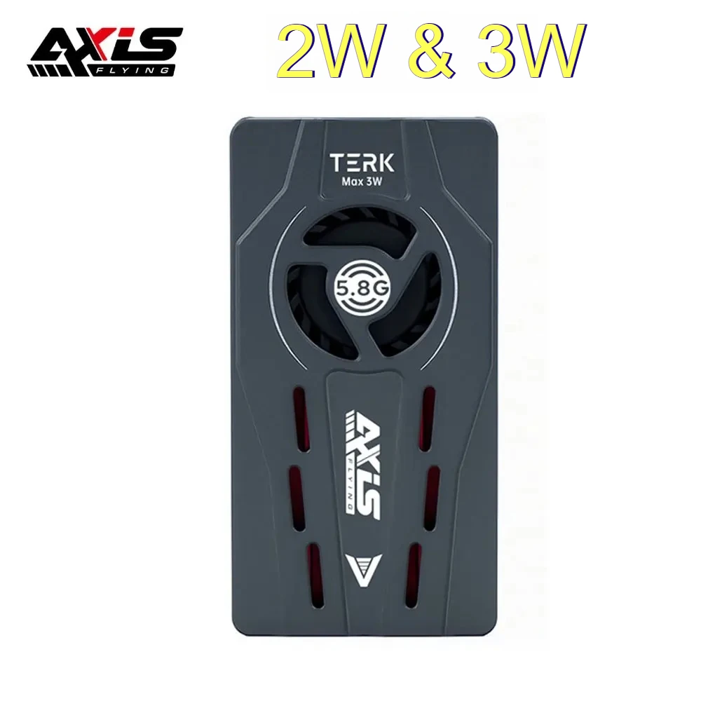 

Axisflying TERK Max 5.8G 3W VTX Fan with CNC Heat Sink Dual Function-Buttons Built in MIC Silent for Long Range RC FPV Drone