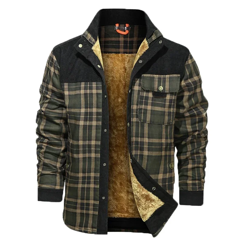 Men\'s Tactical Camo Warmer Arm airsoft Jacket Men Plaid Flannel Shirts Army Coat Jacket Men Slim Fit Clothing