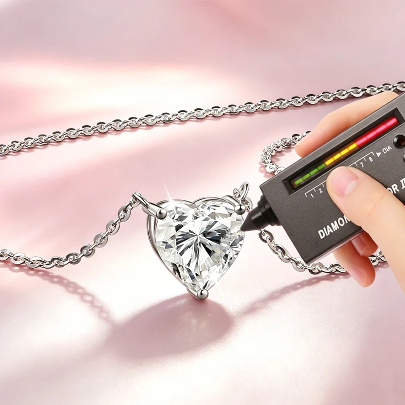 100% Real Moissanite Princess Cut Pendant Necklace with GRA Certificate Women’s Wedding S925 Sterling Silver Exquisite Jewelry - view 6