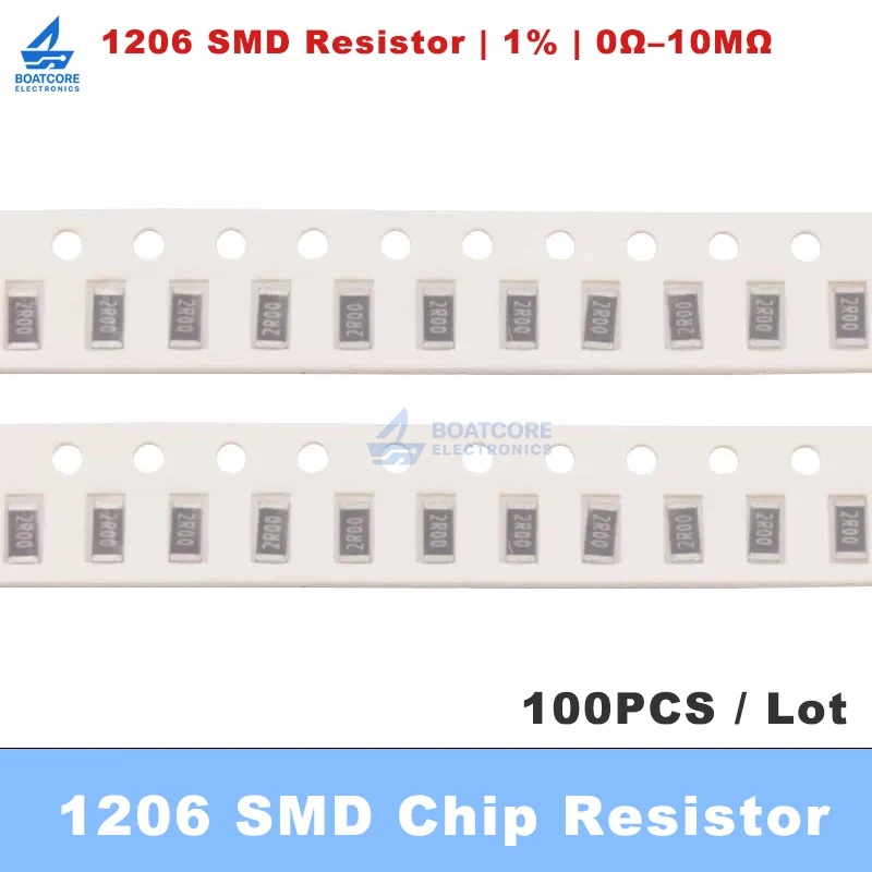 100PCS12061%SMDResistor0R1R10R100R150R220R330R470R1K2.2K10K100K1M0R~10M1/4W0110100150220330470Ohm-AliExpress