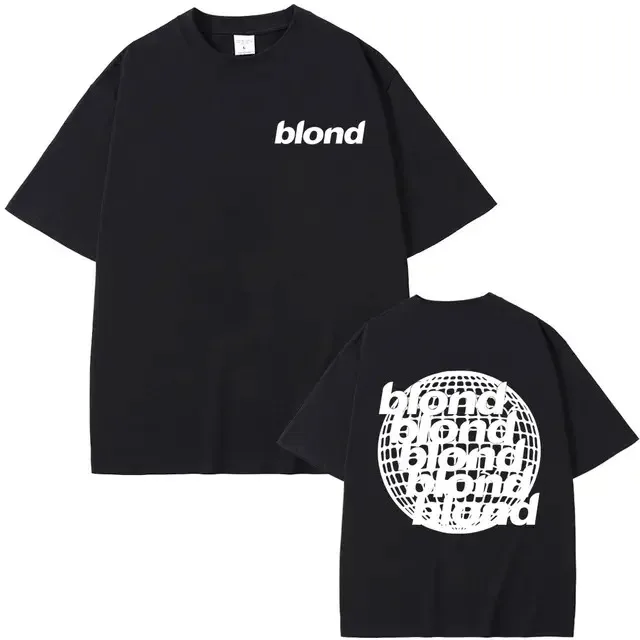 Streetwear Rapper Frank Double Sided Print T Shirt Rap Men's Blond Hip Hop Tshirt Ocean Oversized Women Casual Pure Cotton Tees