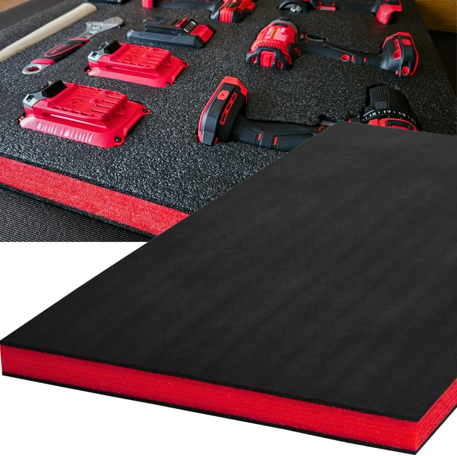 Schiuma per cassette degli attrezzi, inserti per imballaggio in schiuma di polietilene per custodie Foglio di schiuma di polietilene spesso per imballaggi e artigianato, cassette degli attrezzi