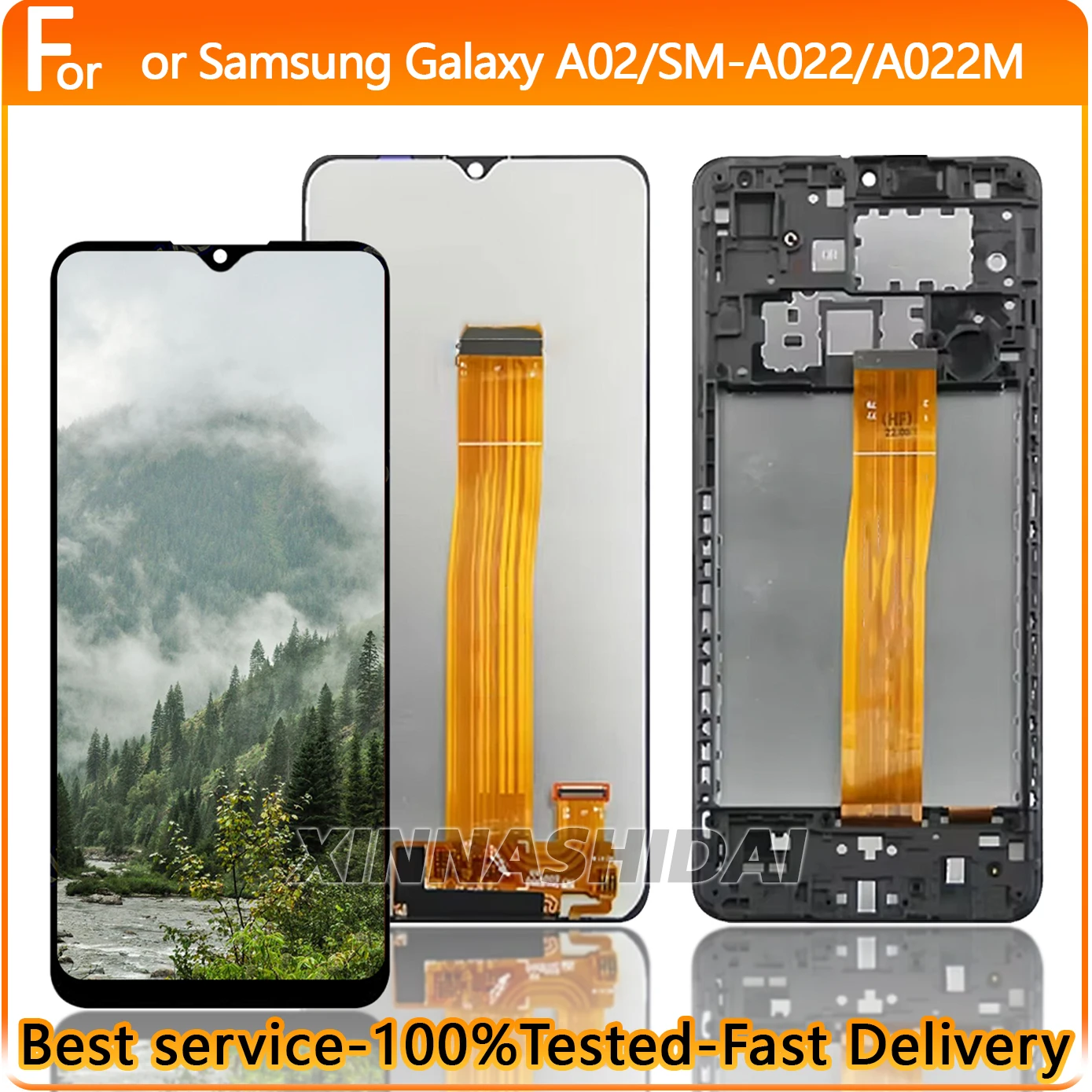 6,5'' Für Samsung A02 LCD-Display A022M SM-A022F LCD-Display Touchscreen-Digitizer-Baugruppe TFT-Bildschirm-Ersatz mit Rahmen