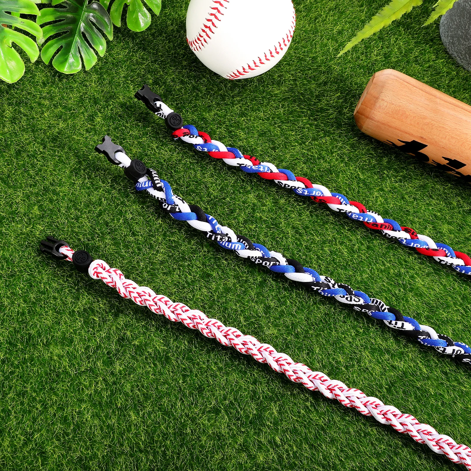 

Baseball Necklaces Braided Rope Necklace Men Necklace Sports Accessory Colorful Selection Resilient Build Stylish Adaptability