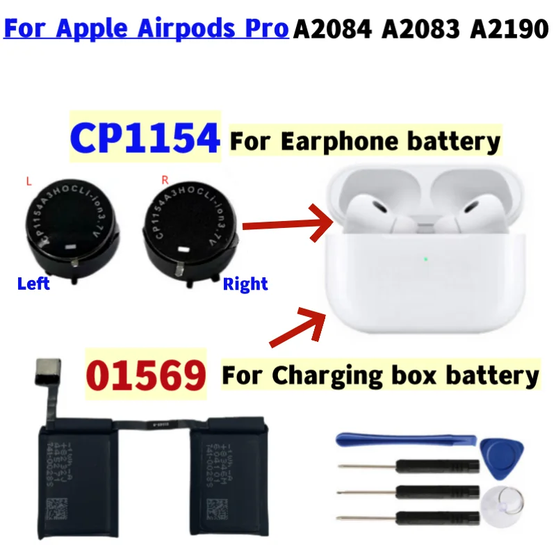 CP1154 交換用バッテリー Apple Airpods Pro A2084 A2083 A2190 Air