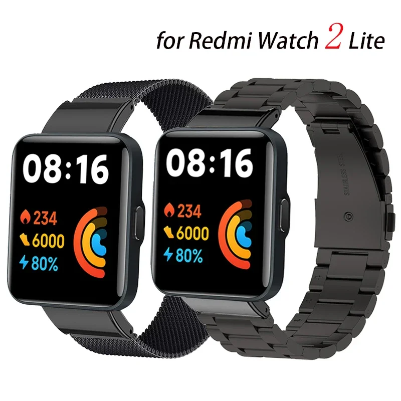 

Браслет для Xiaomi Redmi Watch 2 Lite, аксессуары для умных часов, металлический браслет из нержавеющей стали для Xiaomi mi watch lite, ремешок