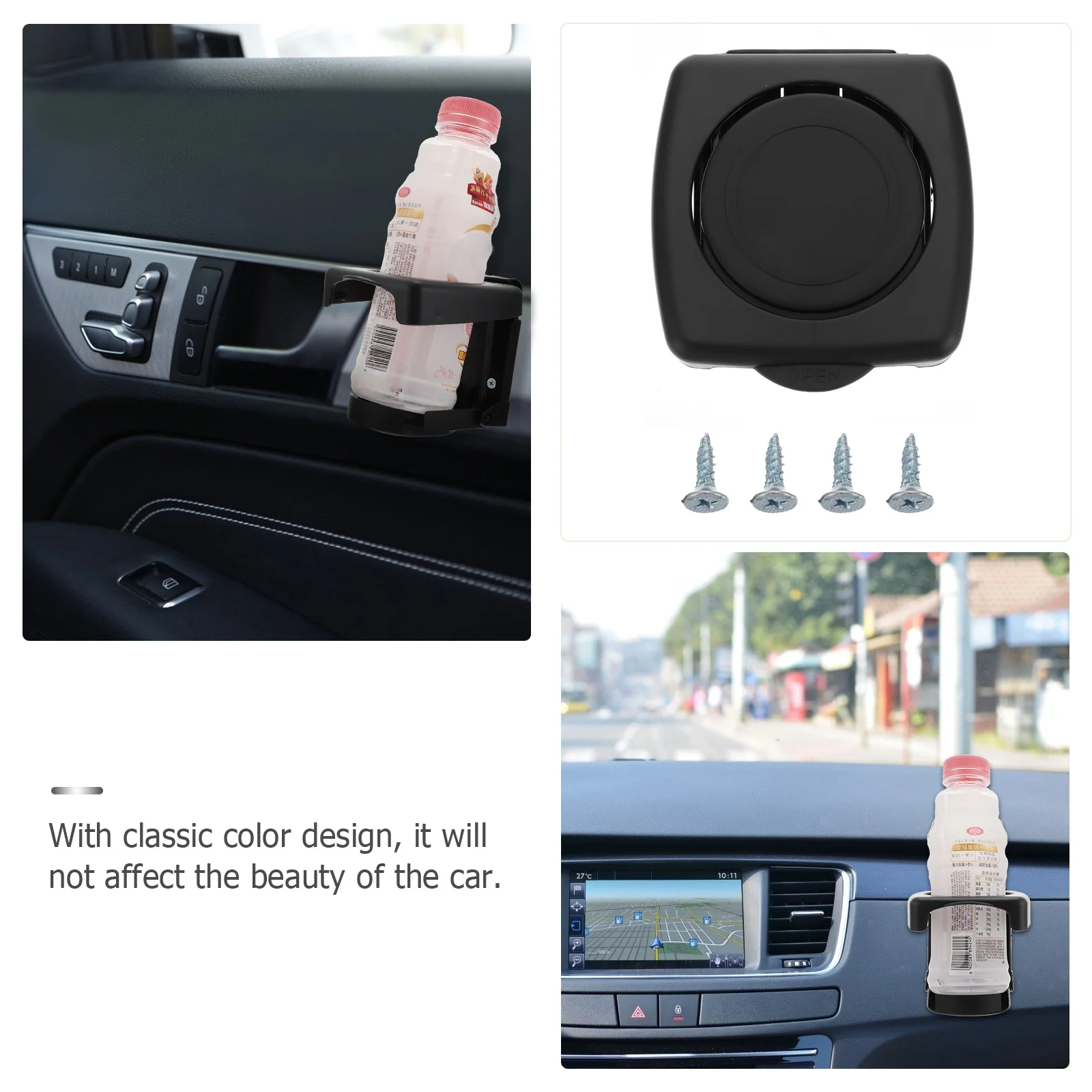 

2pcs Foldable Cup Holder Durable Waterproof Plastic Stand For Car Easy Clean Storage Rack Car Accessories Cup Container