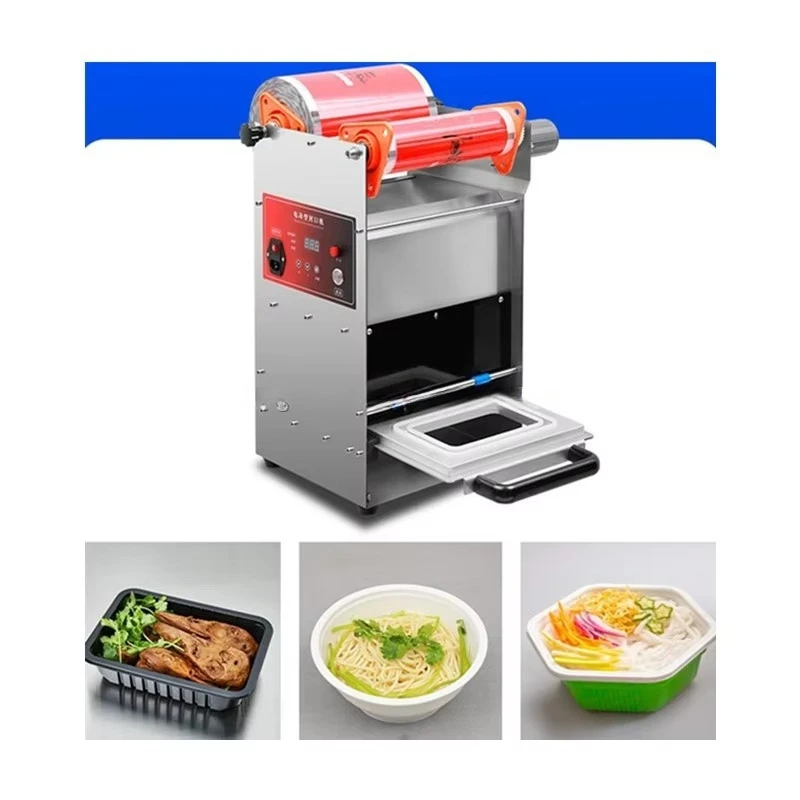 Semi Automatic Tray Heat Sealing Machine Tabletop Food Tray Sealing Packing Machine in Stock
