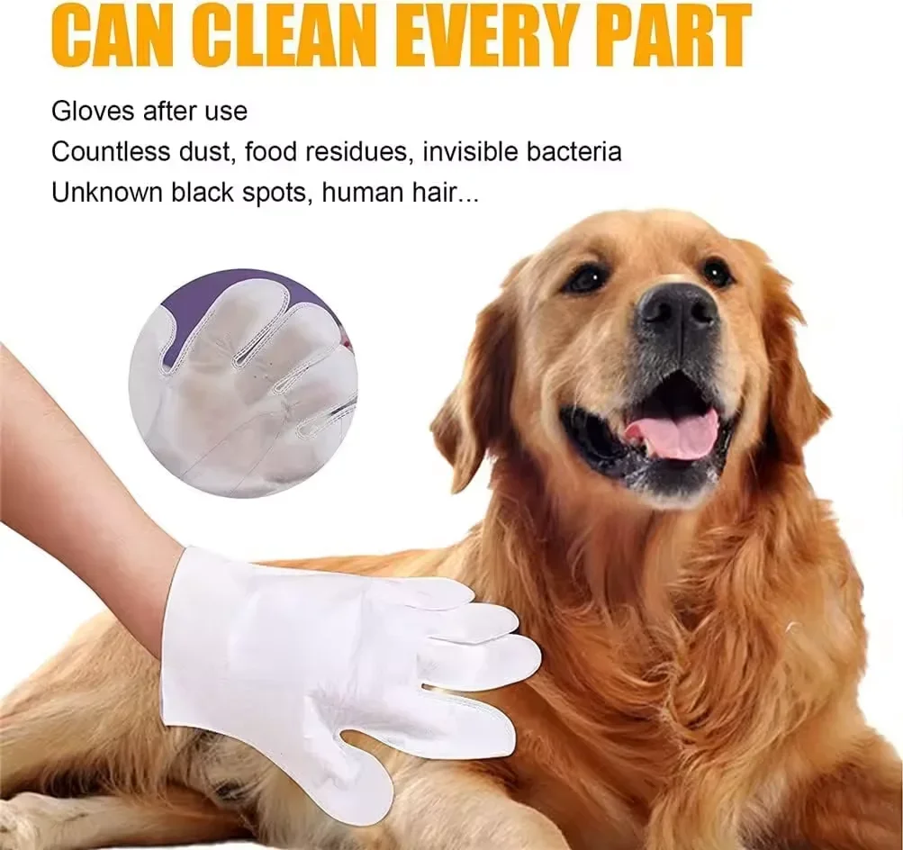 Automatic Mouth Body Cleaning Disposal Soft Pet Glove Grooming Wet Wipes for Dog Five-Finger Type Pet Gloves Machine