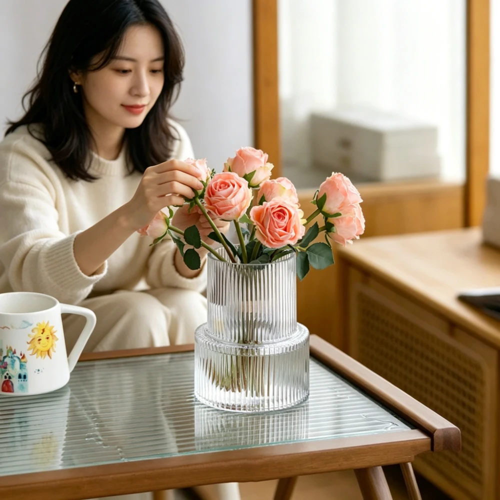 Simple Transparent Glass Strip - Glass Vase Nordic 评论和价格