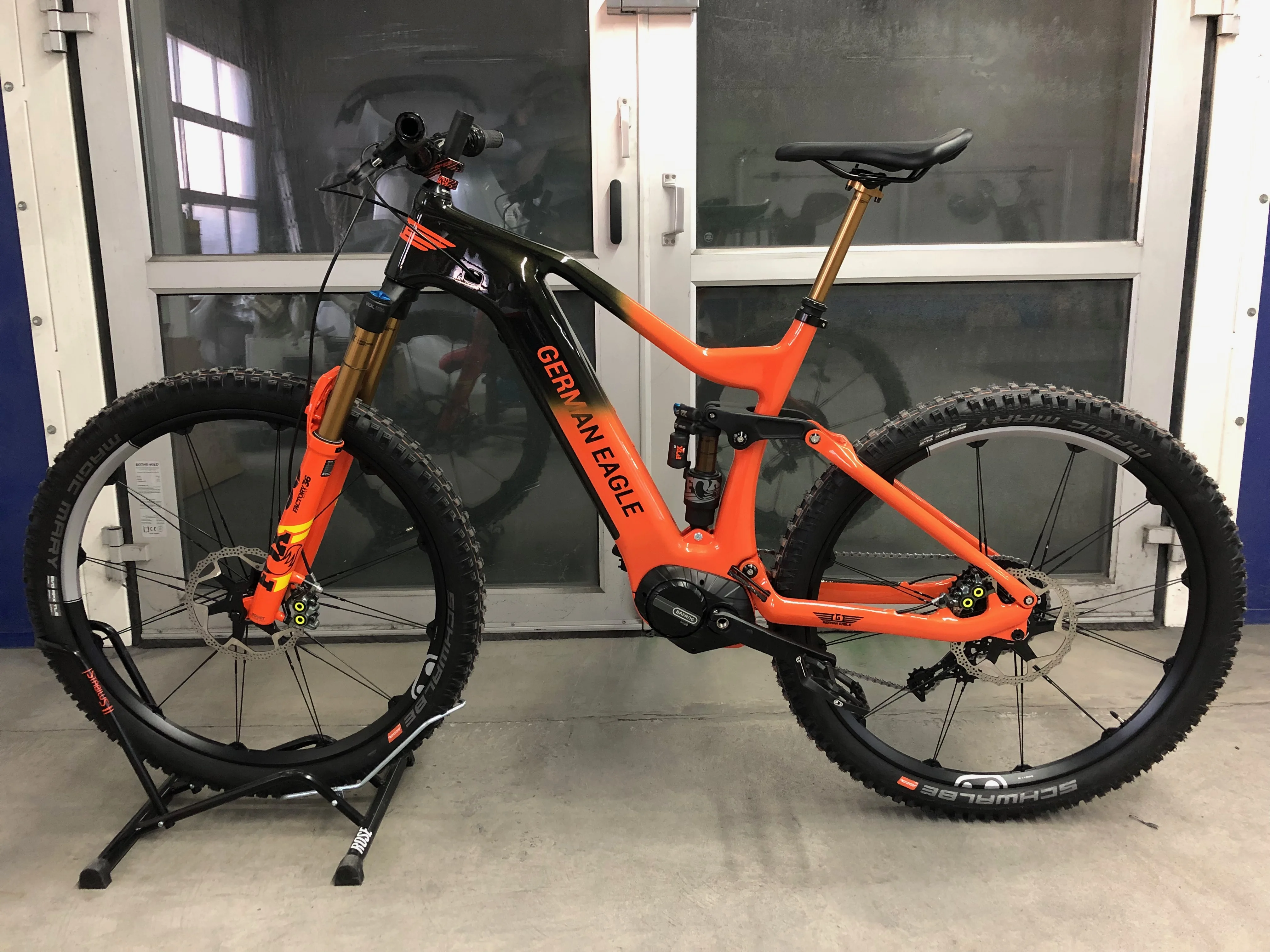 5 Plus Full Suspension E-Bike Frame, carbon fiber material, mid motor compatible, bicycle parts tire accessories, sturdy electri - view 5