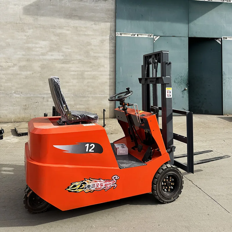 Factory Direct Sales of 1.2Ton Three-point Electric Forklift Lead-acid Dry Battery-powered Warehouse Forklift