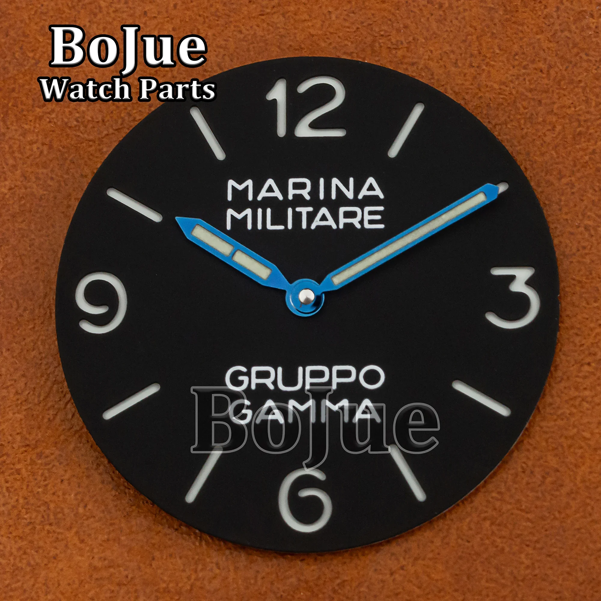 39mm quadrante dell'orologio lancette luminose per PAM 6152 6154 custodia ETA6497/ST3600 movimento manuale accessori quadrante luminoso verde sostituire