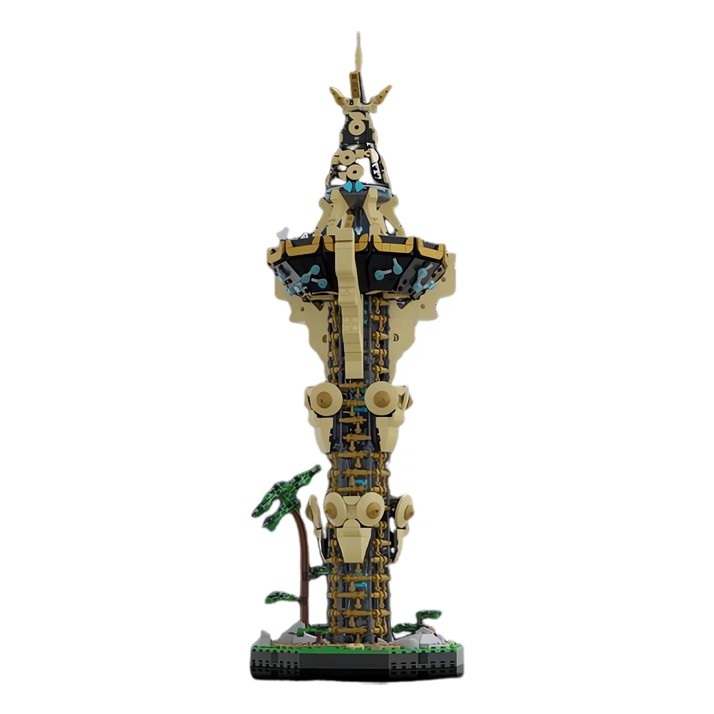 MOC Zeldaed Series Sheikah Tower House Bricks Model Game Kingdom Castle Architecture Building Blocks Set DIY Assemble Toys Gift