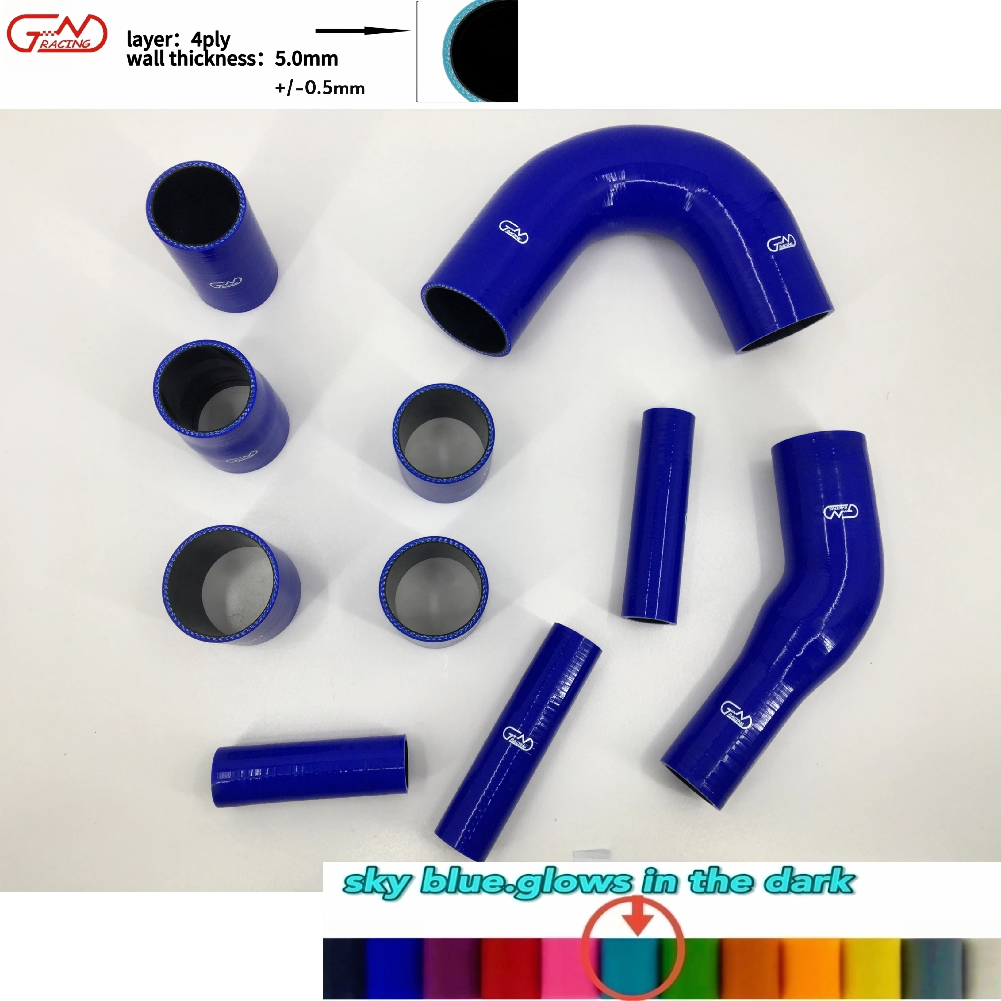 SILICONE INTERCOOLER PIPE HOSE KIT FOR 2008-2015 MITSUBISHI lancer EVO 10/X 4B11T CZ4A