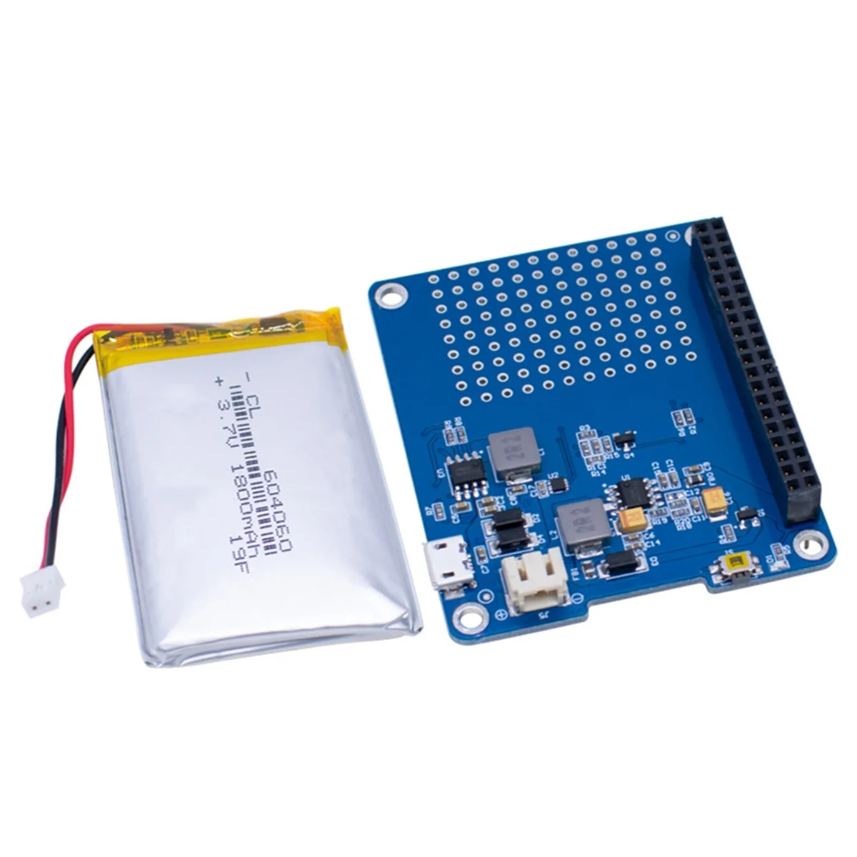 UPS HAT Board for Raspberry Pi 3B+ Lithium Battery Expansion Board Built in 1800MAh with Power Detection Function—AA56