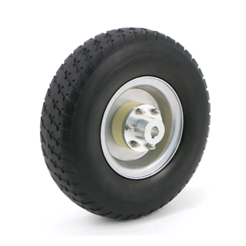 

227mm 8-inch Solid drive Wheel With Keyway Hub AGV Tire No Inflation Diy Parts