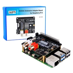 NVDAC HAT Expansion Board for Raspberry Pi 5 DAC Standard and PCIe to NVMe SSD