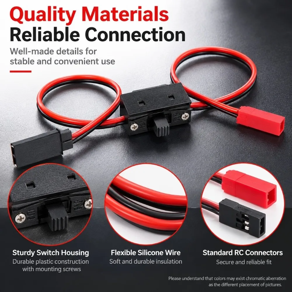 With Futaba/JR Receiver Power On/Off Battery RC Switch Universal Car Boat FPV JR Model Parts Aircraft Accessories Plug