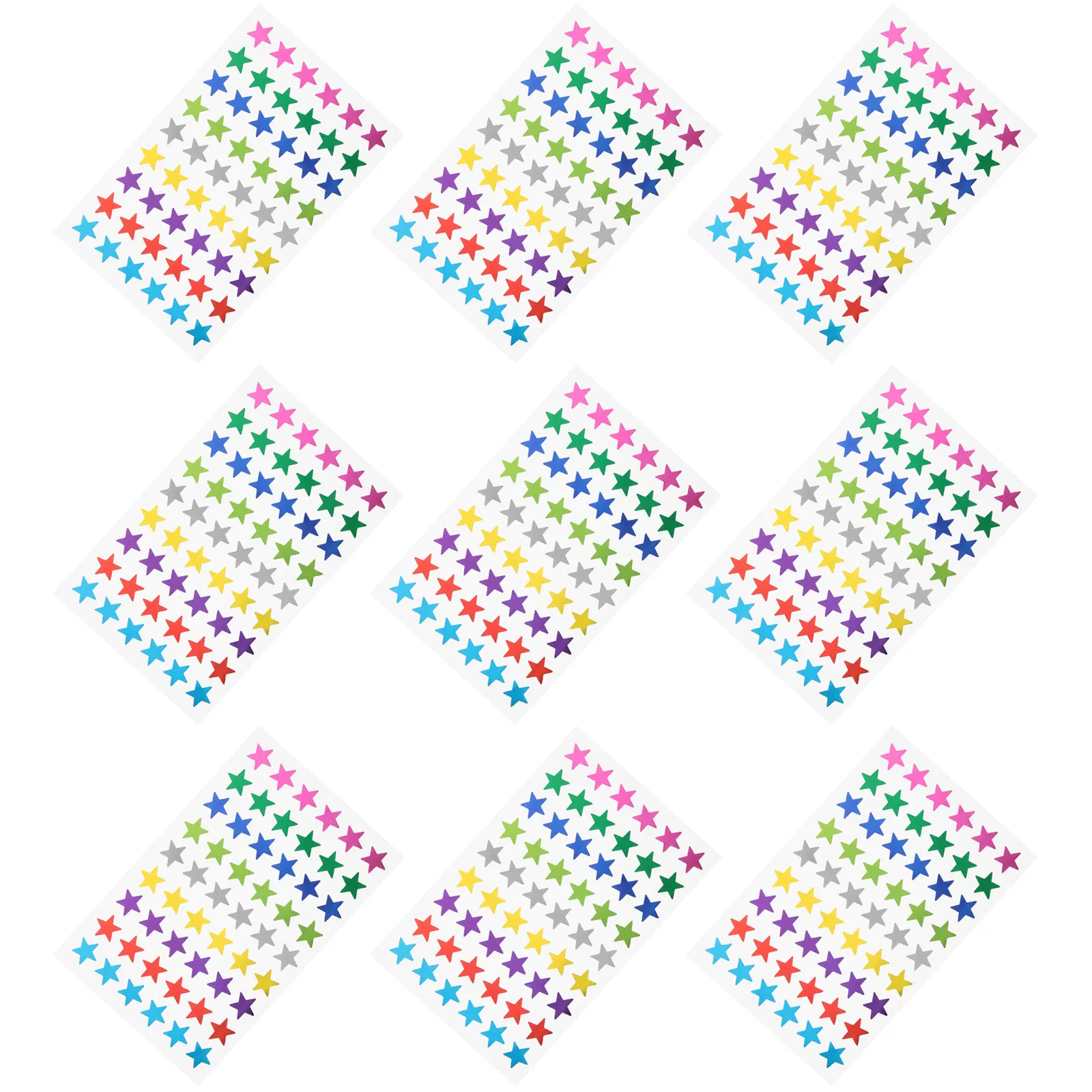 

30 Sheets Kids Star Stickers Reward Stickers for Classrooms Homes Offices School Use Self-Adhesive Star Decals Neat Edges No