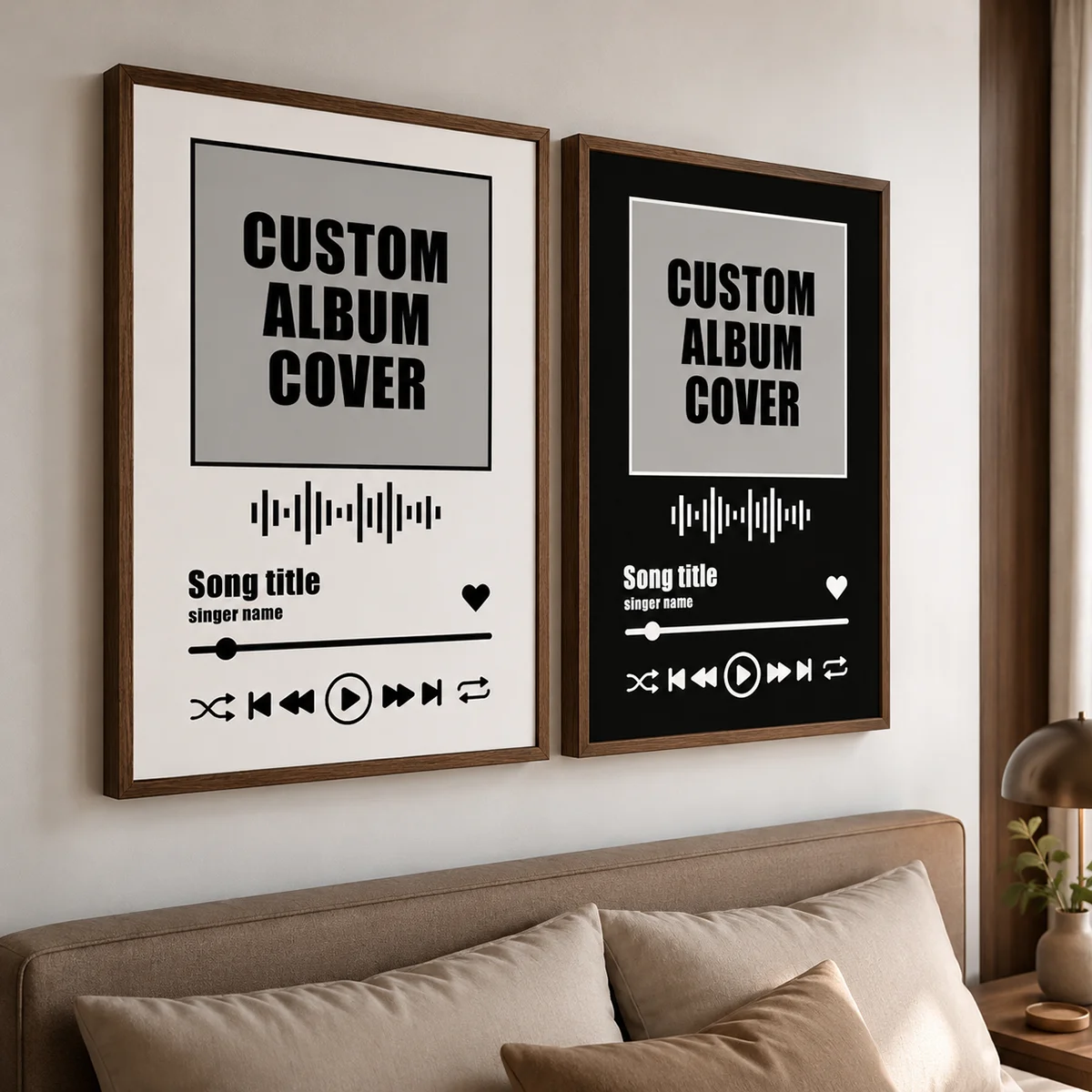 1/2 Stück Musikalbum Leinwanddruck, Individuelles Musikposter, Personalisierte Bilder und Liedtexte, Personalisiertes Musikgeschenk, Wandkunst, Raumdekoration – Detail 6