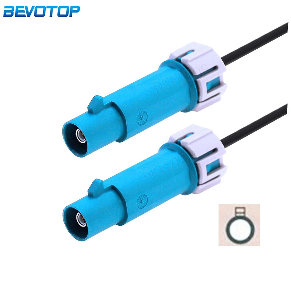 

Fakra Type RG-174 Waterproof Fakra Z Male Plug to Z Male Connector RG174 RF Coaxial Extension Cable 50 Ohm Coax Pigtail Jumper