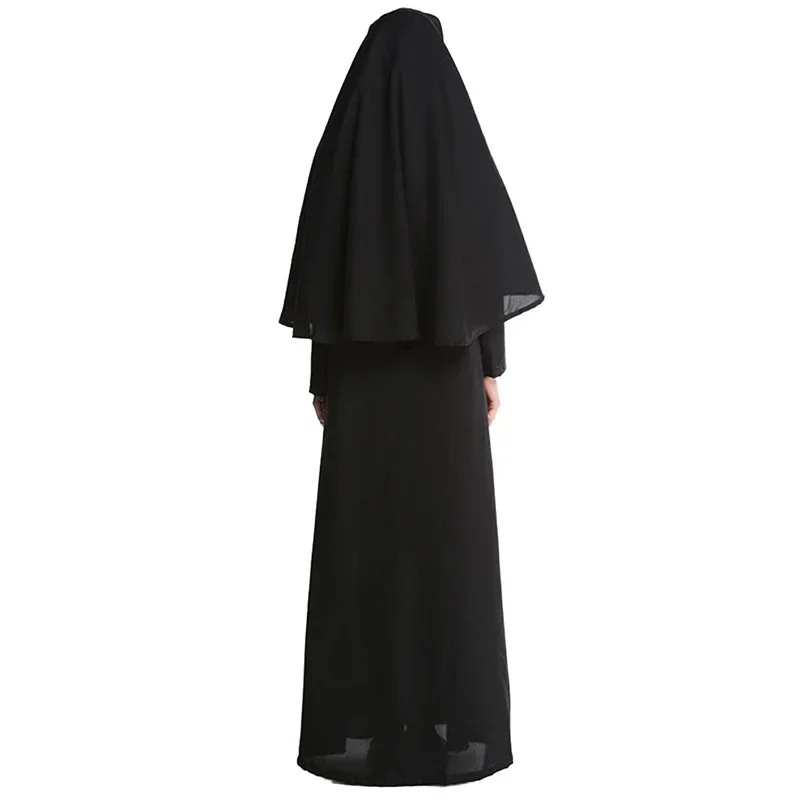 زوجين الكاهن راهبة عادة زي التقليدية القرون الوسطى الزي الديني تأثيري فستان حفلة تنكرية كرنفال هالوين MN1