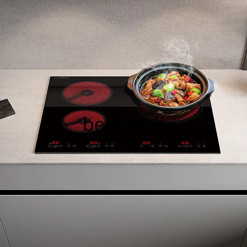 

Three-head induction cooker Electric ceramic cooker Double stove Embedded household high power