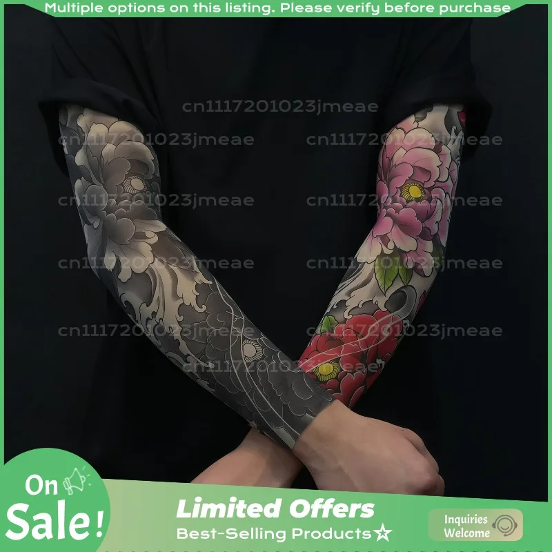 Ultra Thin Tattoo Arm Sleeves for Men Women, Seamless Arm Covers, Summer Cycling Driving Sleeves, UV Protection, Stylish