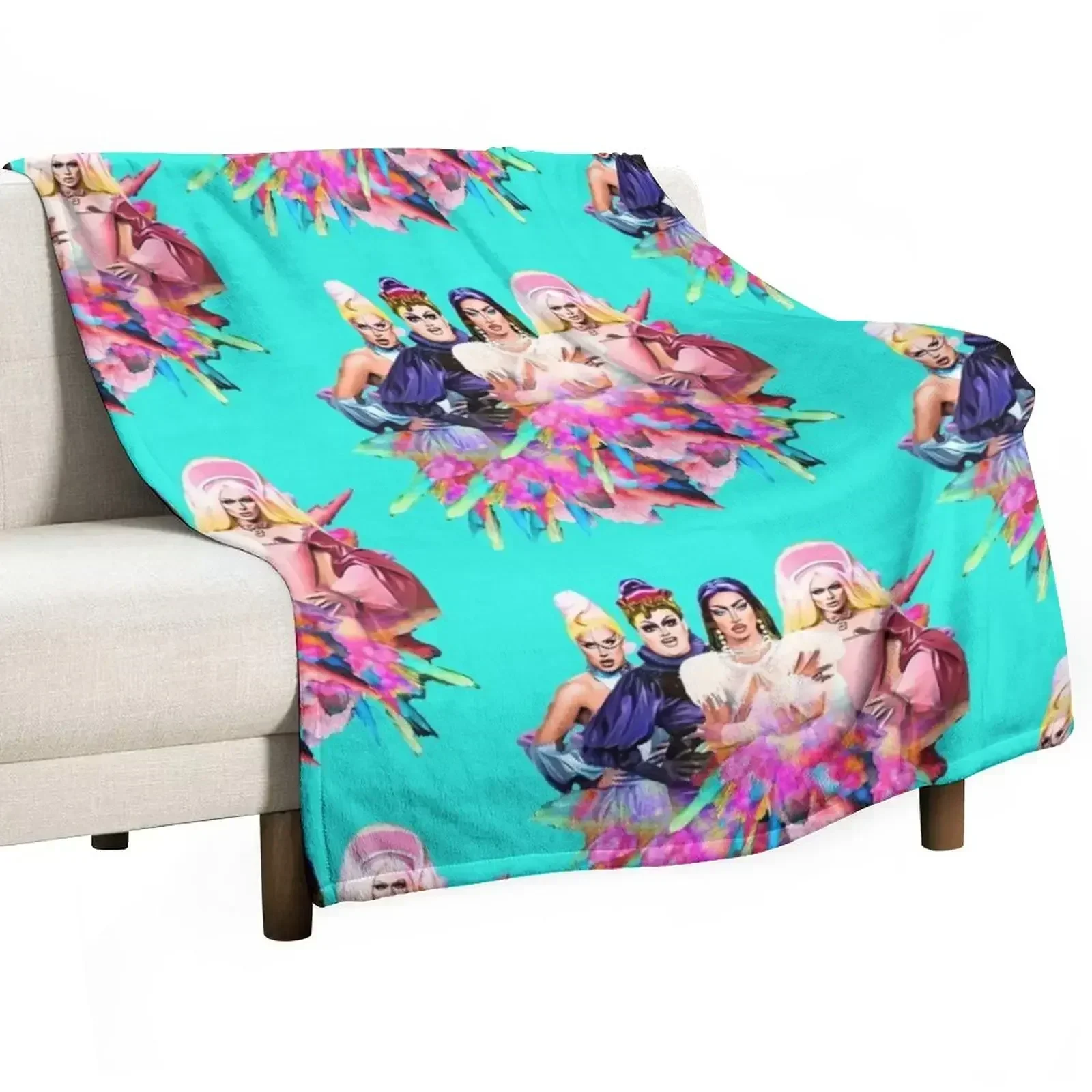 Uk, Hun RuPauls Drag Race UK United Kingdolls Throw Blanket Soft Beds Flannel Luxury Thicken Flannels Blankets