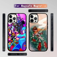 R-Rockman M-Megaman Phone Case For iPhone 16,15,14,13,12,11,Plus,Pro,Max Mini Magsafe Magnetic Wireless Charging