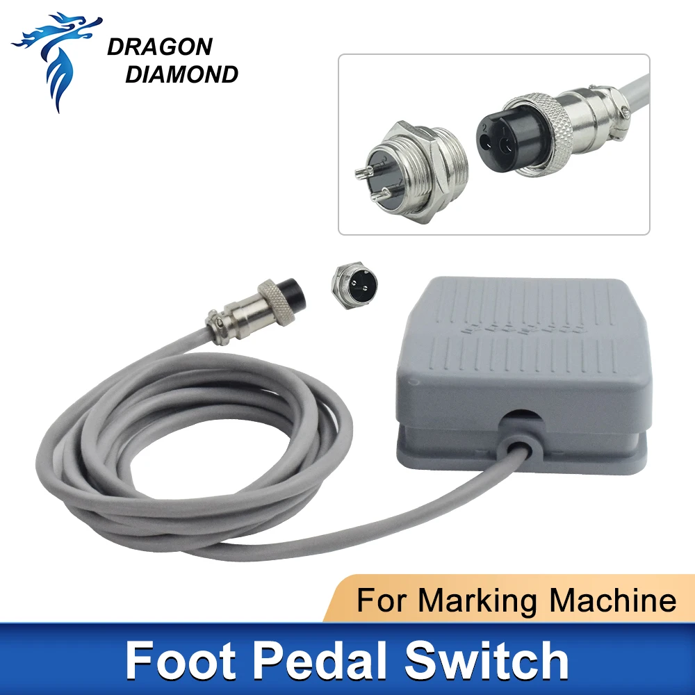 Plastic Foot Pedal Switch Anti Slip Momentary Control Switch Footswitch Electric Power Universal Use Fiber Marking Machine