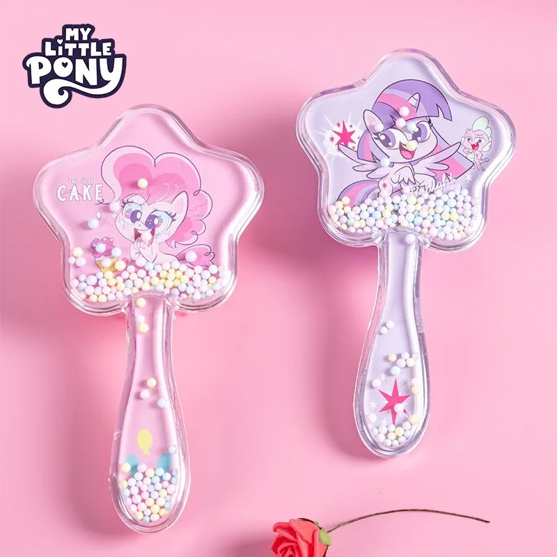 Sisir Kartun Lucu My Little Pony: Persahabatan Adalah Keajaiban, Sisir Bantal Udara Asli, Mainan Cermin Kartun, Sisir Pijat Periferal