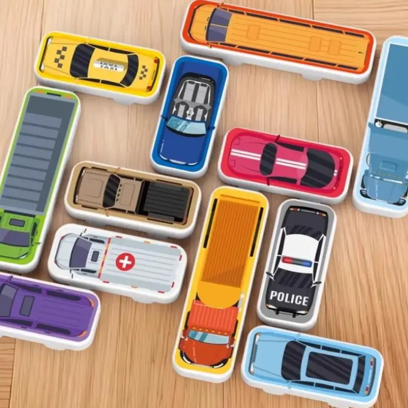 이동하는 차량과 미로 장난감이 있는 주차장 1세트 논리적 사고와 집중력을 위한 어린이 교육 퍼즐 게임