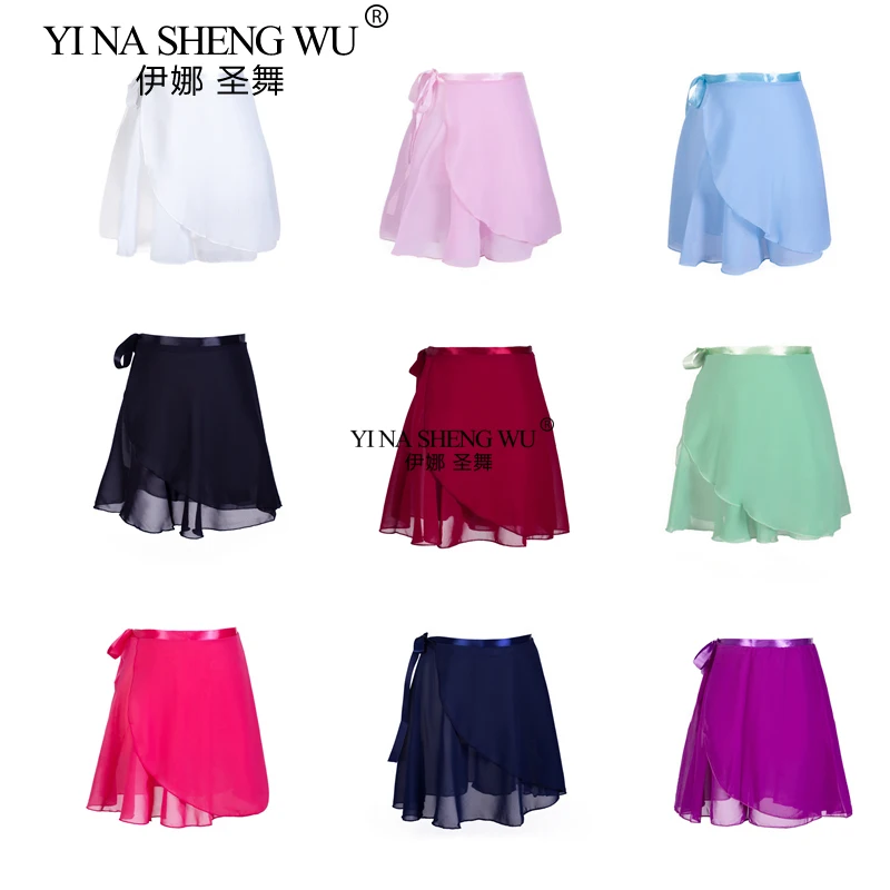 

Качественная шифоновая балетная юбка-пачка для взрослых для танцевальной гимнастики, скандинавская юбка с завязками, балетные юбки для учителей, женские